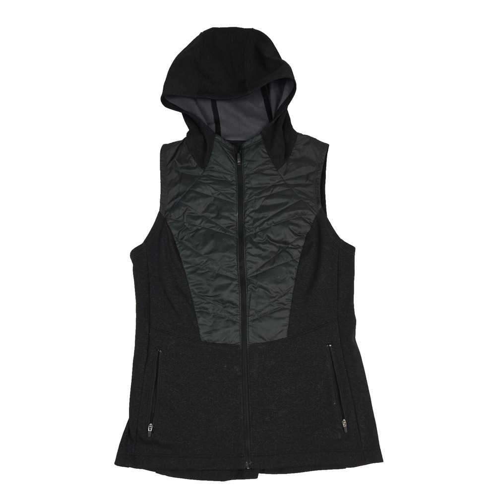 The North‎ Face Womens Vest Black Full Zip Flashdry Mountain Hoodie Size S